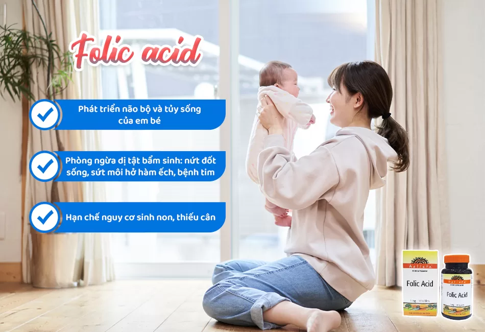 Folic Acid Holista Công dụng